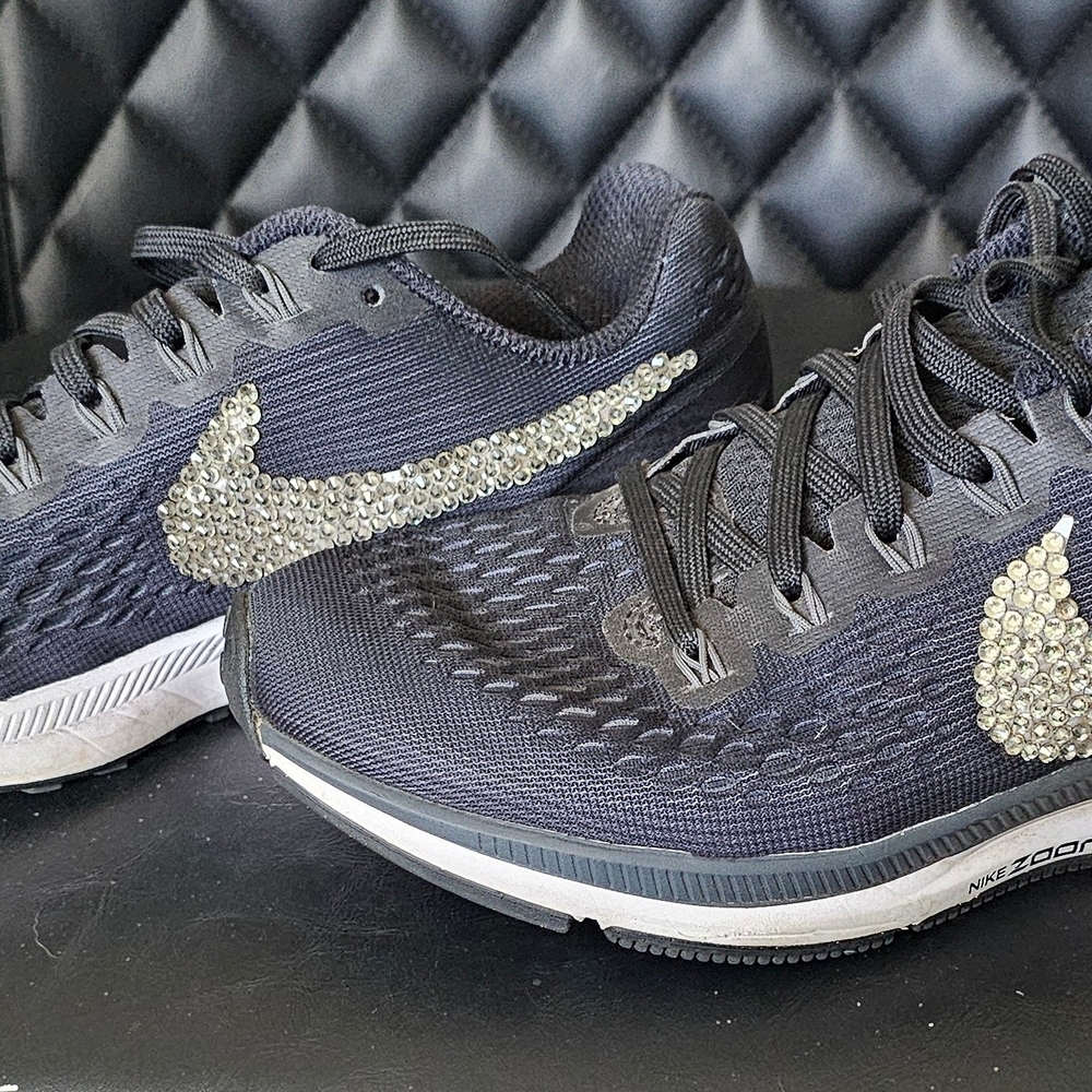 Nike Black and Silver Sneakers